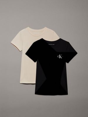 Calvin Klein Jeans GRADIENT MONOGRAM T-SHIRT White - Free delivery