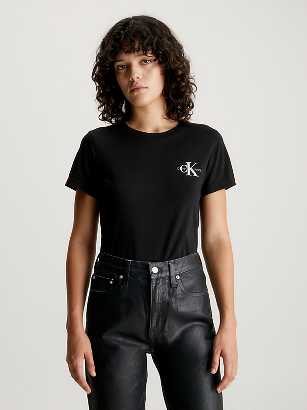keepsake blue / ck black 2-pack slim t-shirts voor dames - calvin klein jeans