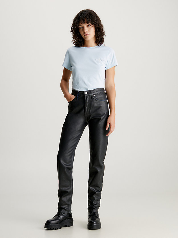 keepsake blue / ck black 2-pack slim t-shirts voor dames - calvin klein jeans