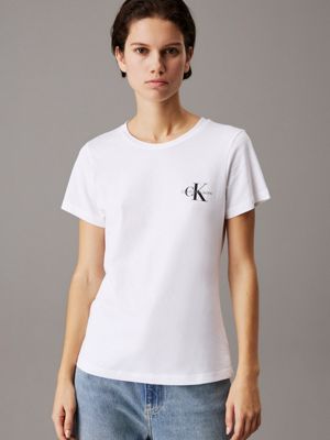 aragon / bright white 2 pack slim t-shirts for women calvin klein jeans