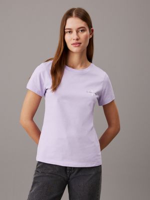 celadon green / pastel lilac 2 pack slim t-shirts for women calvin klein jeans