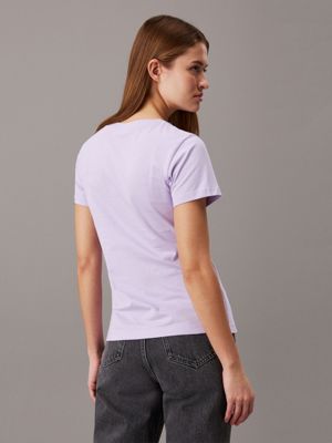 celadon green / pastel lilac 2 pack slim t-shirts for women calvin klein jeans