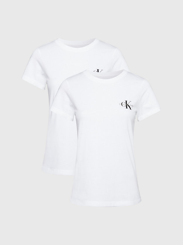 BRIGHT WHITE / BRIGHT WHITE Zestaw 2 wąskich T-shirtów dla Kobiety CALVIN KLEIN JEANS