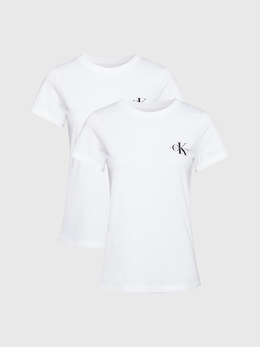 BRIGHT WHITE / BRIGHT WHITE Lot De 2 T-Shirts Slim undefined femmes Calvin Klein