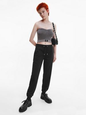 CK BLACK Pantalon de jogging relaxed en coton recyclé for femmes CALVIN KLEIN JEANS