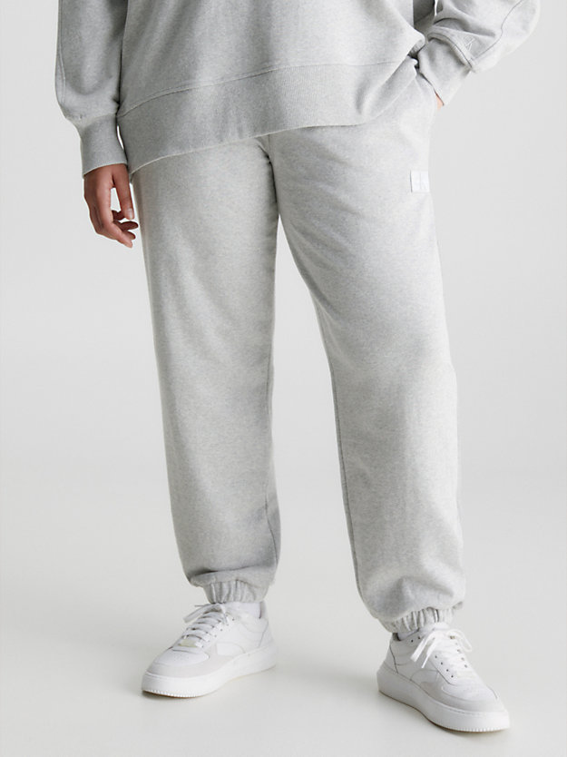 LIGHT GREY HEATHER Relaxed Recycled Cotton Joggers for women CALVIN KLEIN JEANS