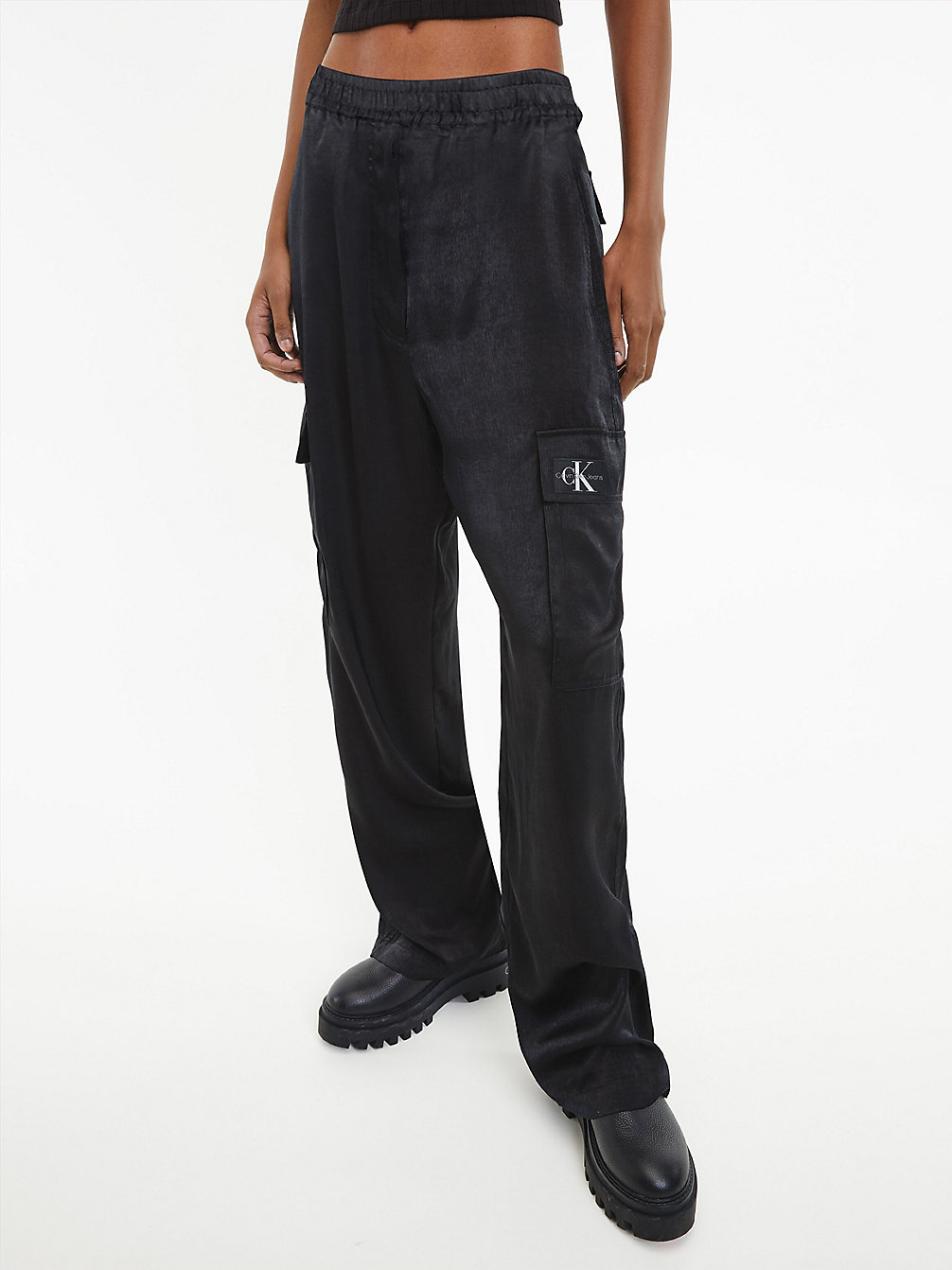 CK BLACK > Атласные брюки карго > undefined Женщины - Calvin Klein