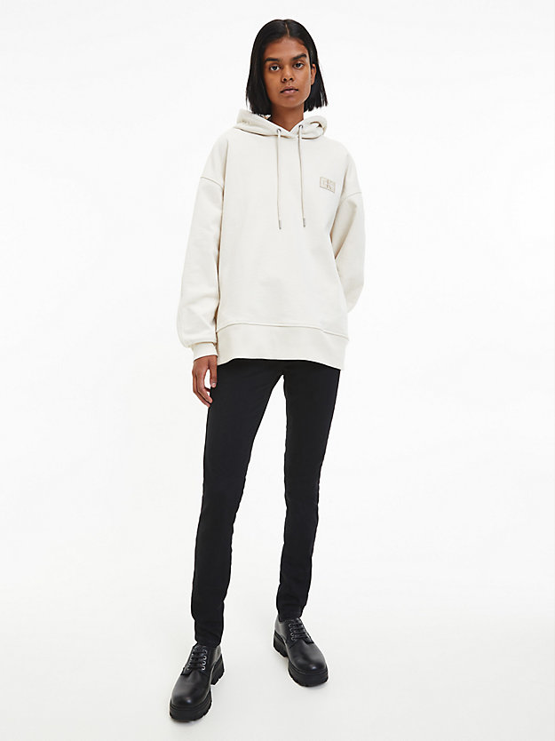 EGGSHELL Oversized Recycled Cotton Hoodie for women CALVIN KLEIN JEANS