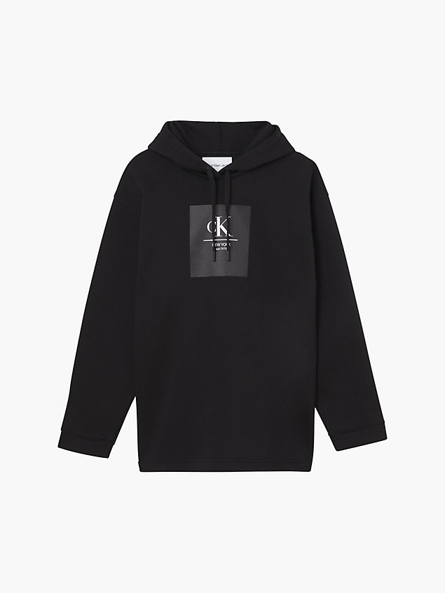 black oversized logo-hoodie für damen - calvin klein jeans