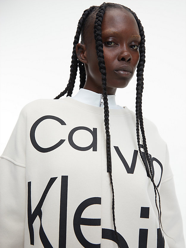EGGSHELL / CK BLACK Bluza oversize z logo z materiałów z recyklingu dla Kobiety CALVIN KLEIN JEANS