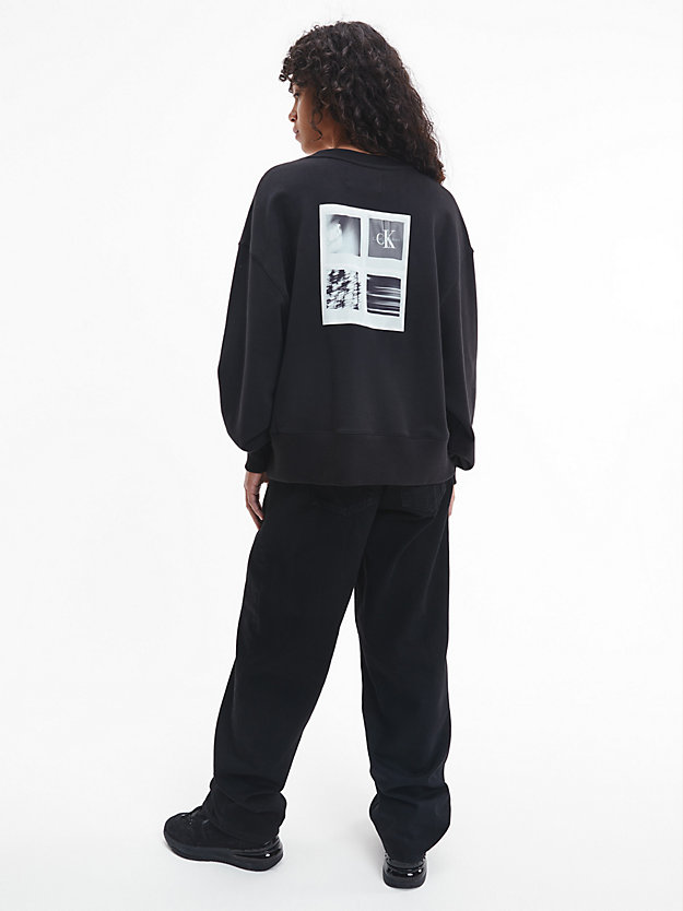 CK BLACK Oversized Photo Print Sweatshirt for women CALVIN KLEIN JEANS