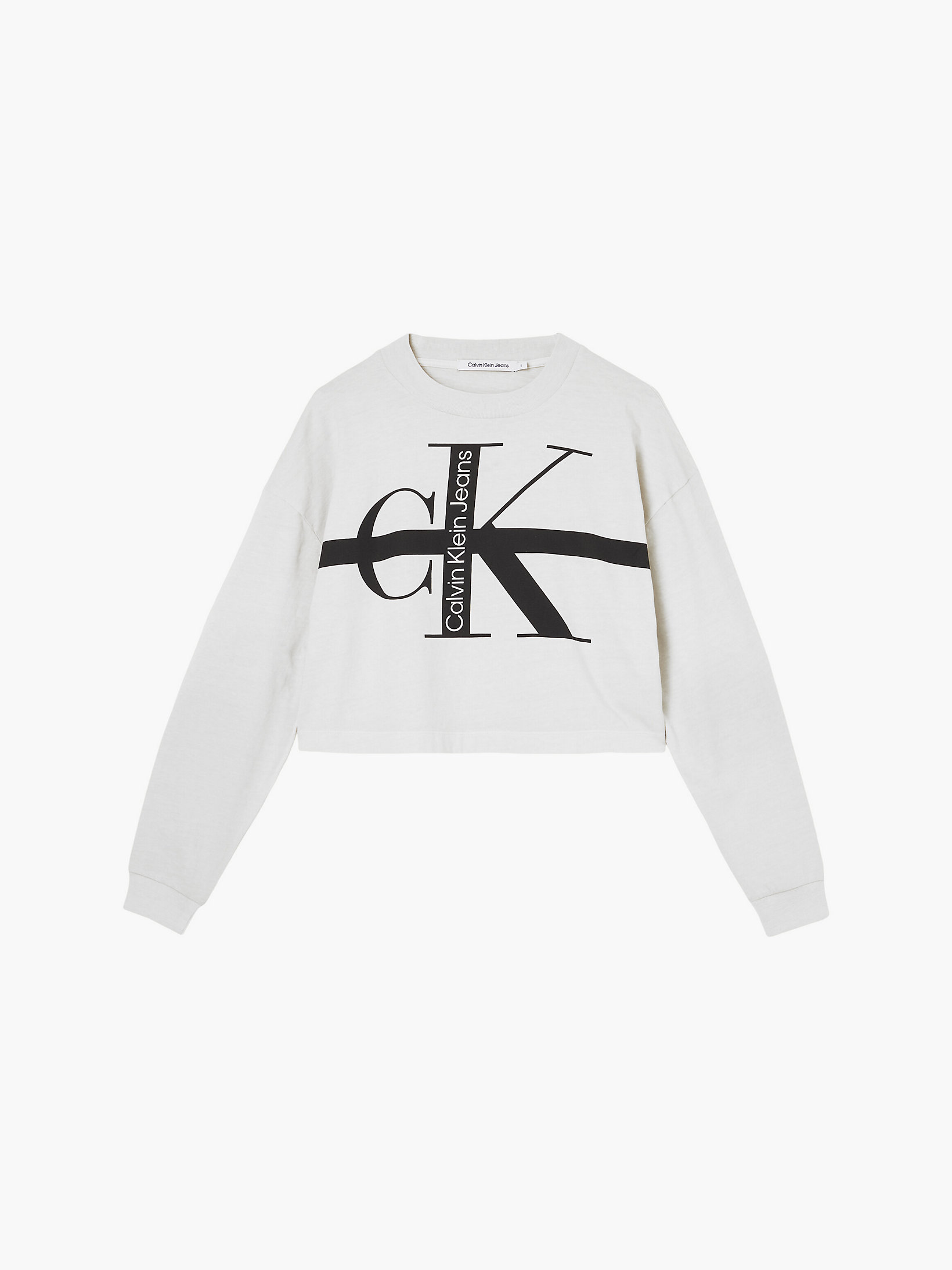 Calvin Klein Donna Abbigliamento Top e t-shirt T-shirt T-shirt a maniche lunghe T-shirt con logo a maniche lunghe taglio relaxed 