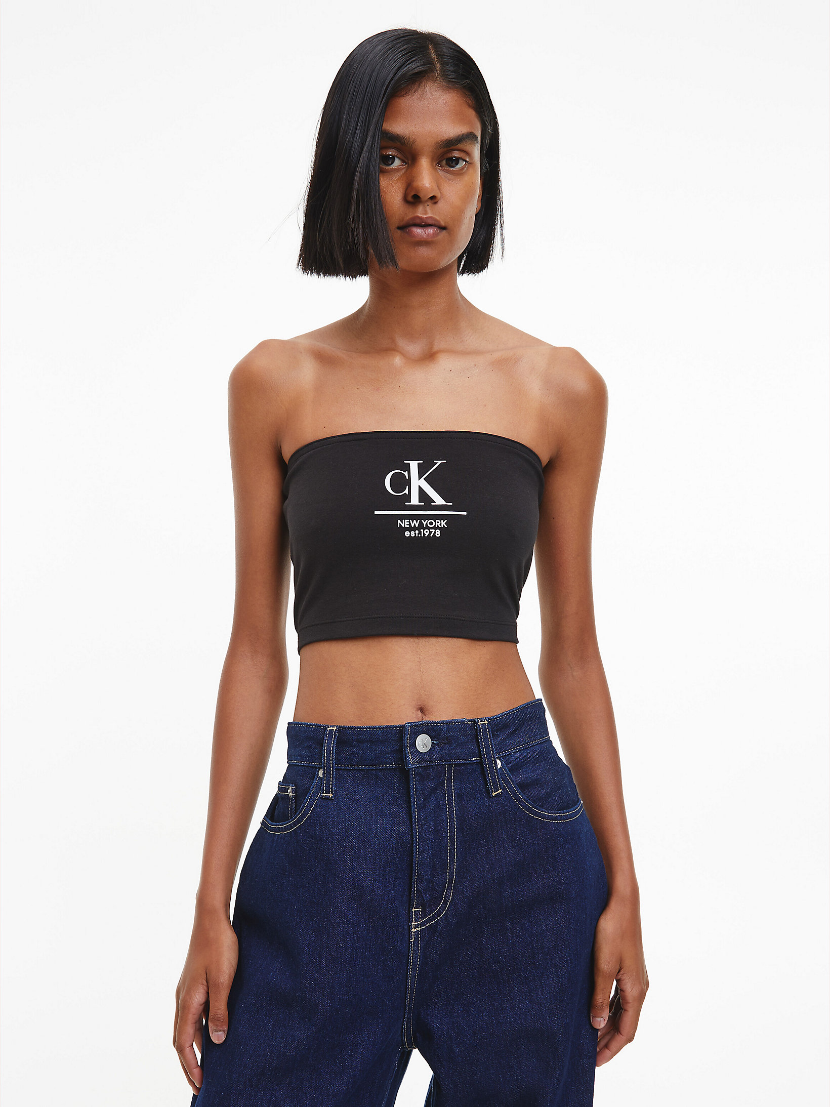 Top De Bandeau Con Logo > CK Black > undefined mujer > Calvin Klein