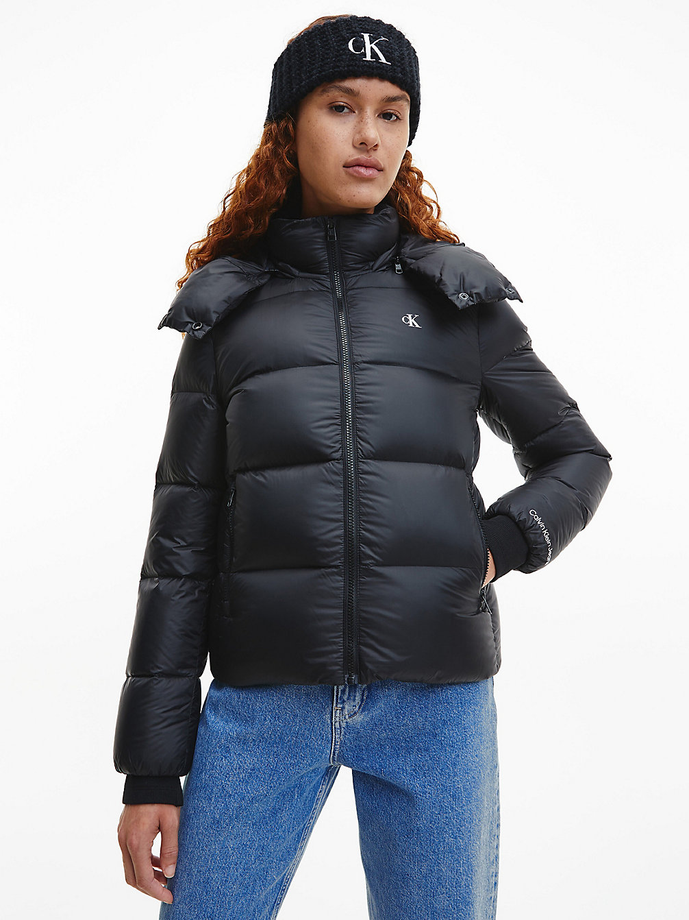 CK BLACK Recycled Nylon Down Puffer Jacket undefined women Calvin Klein