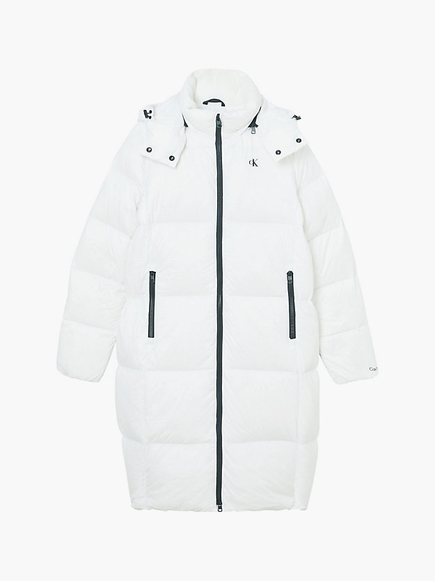 BRIGHT WHITE Manteau doudoune long en nylon recyclé for femmes CALVIN KLEIN JEANS