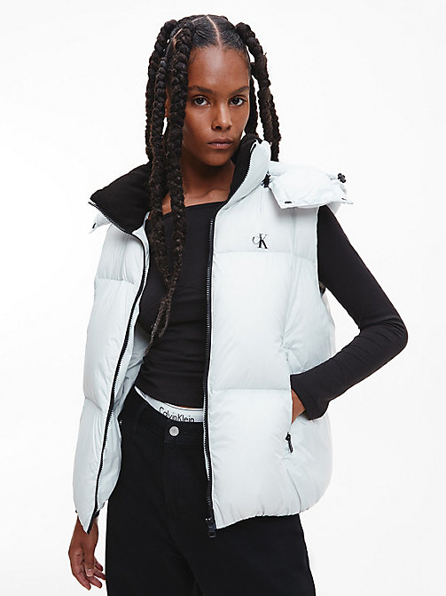 Femme Vêtements Articles de sport et dentraînement Sweats Gilet Jean Calvin Klein en coloris Blanc 