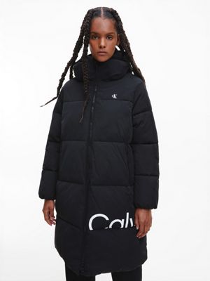  płaszcz puchowy ocersize z przetworzonego nylonu dla kobiety - calvin klein jeans
