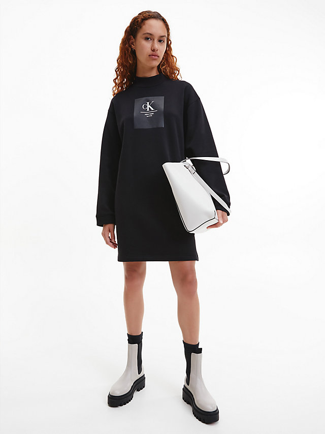 CK Black Oversized Sweatshirt Dress undefined women Calvin Klein