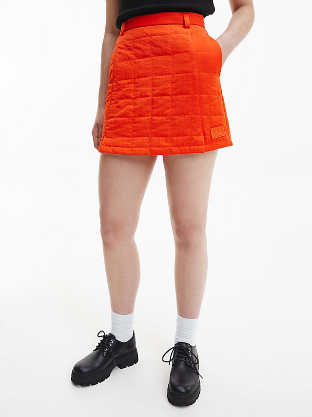 Coral Orange > Gesteppter Minirock > undefined Damen - Calvin Klein