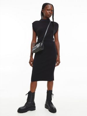 CK BLACK Spódnica midi z dzianiny ze stretchem dla Kobiety CALVIN KLEIN JEANS