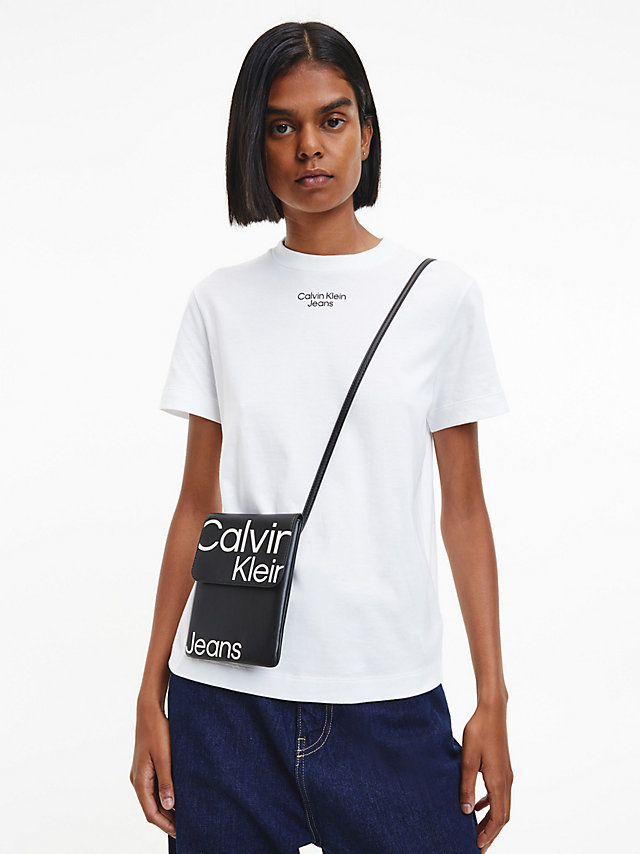 Bright White Organic Cotton Logo T-Shirt undefined women Calvin Klein