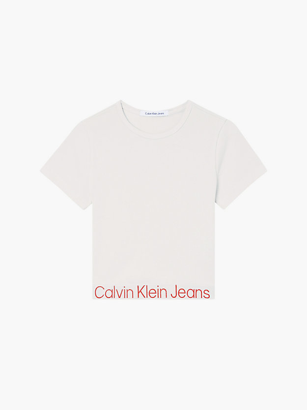 EGGSHELL Recycled Cotton Logo Tape T-shirt for women CALVIN KLEIN JEANS