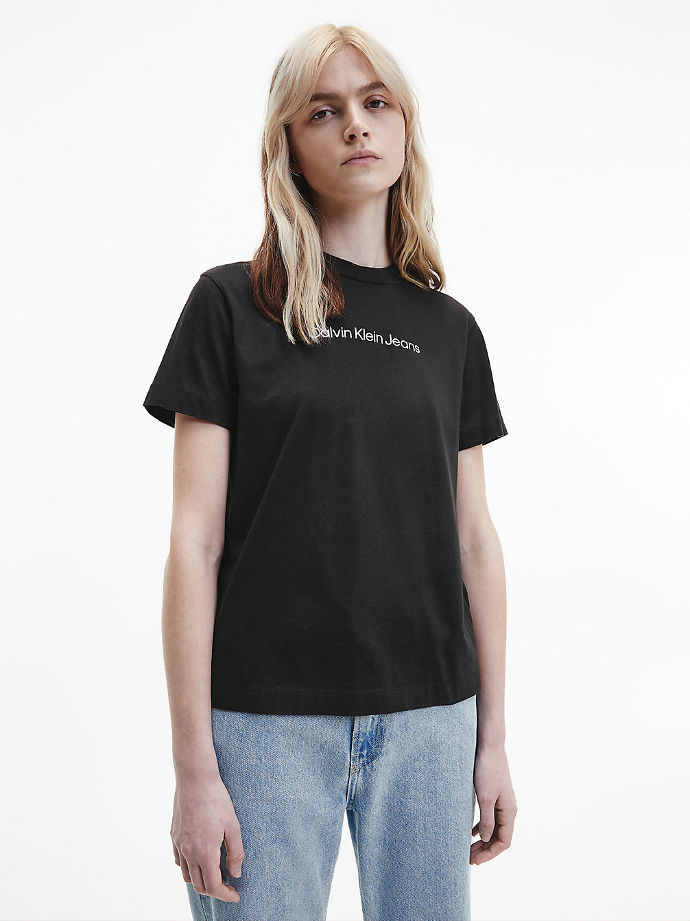 CK BLACK Organic Cotton Logo T-Shirt undefined women Calvin Klein