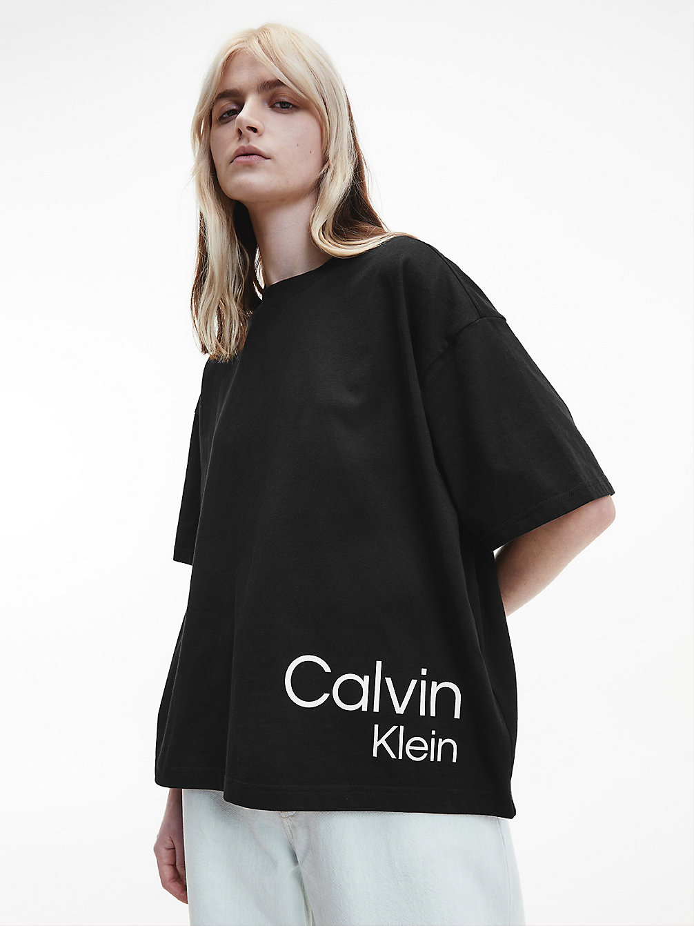 CK BLACK Oversized Logo-T-Shirt undefined Damen Calvin Klein