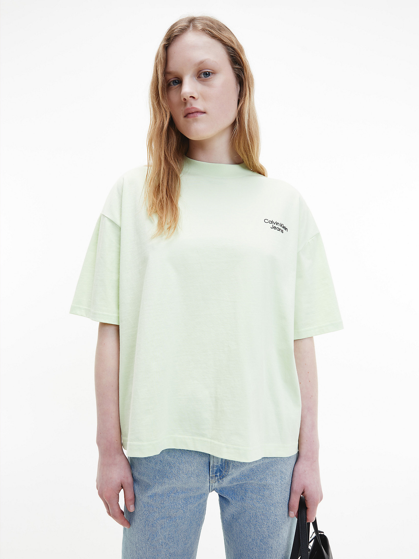 Exotic Mint Oversized Logo T-Shirt undefined women Calvin Klein
