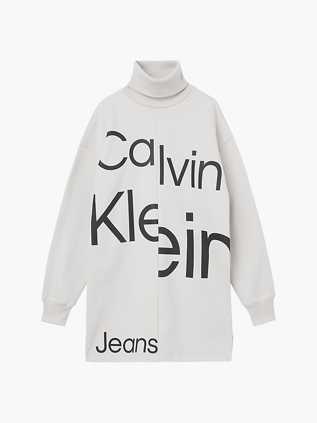 EGGSHELL/CK BLACK Logo Sweatshirt Dress for women CALVIN KLEIN JEANS