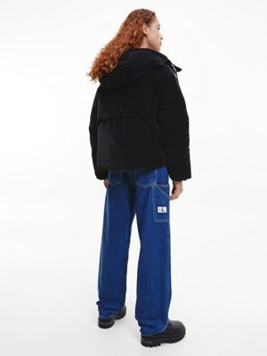 CK BLACK Soft Touch Logo Tape Puffer Jacket for women CALVIN KLEIN JEANS