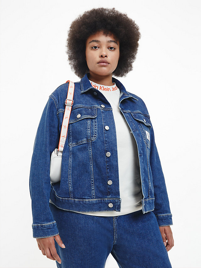 Denim Medium Plus Size High Rise Denim Jacket undefined women Calvin Klein