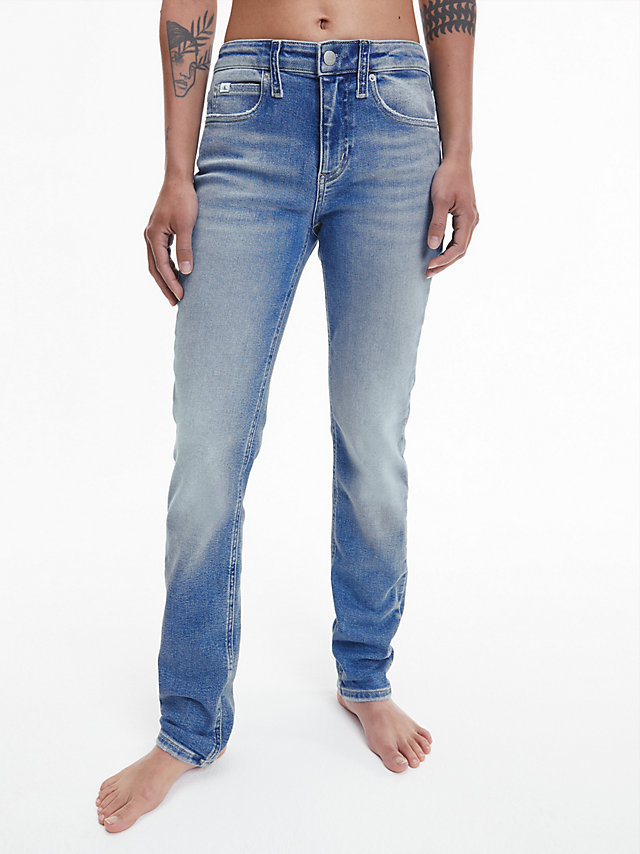 Denim Medium High Rise Slim Jeans undefined dames Calvin Klein