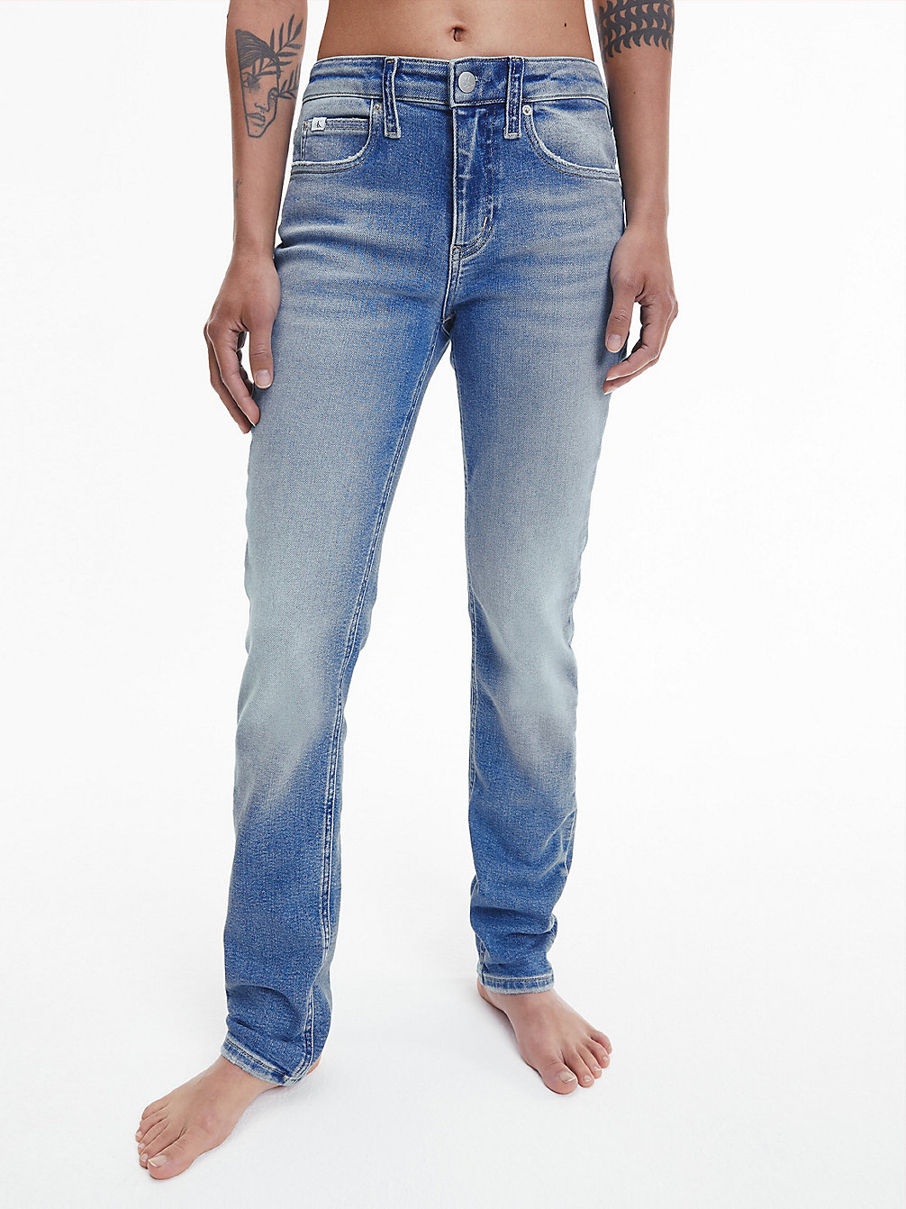 DENIM MEDIUM High Rise Slim Jeans undefined Damen Calvin Klein