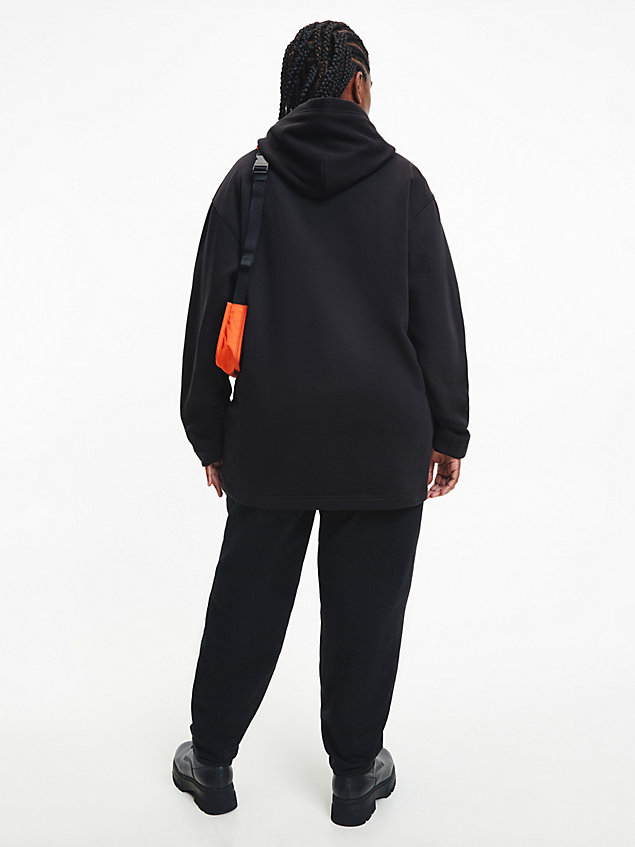 black plus size logo hoodie for women calvin klein jeans