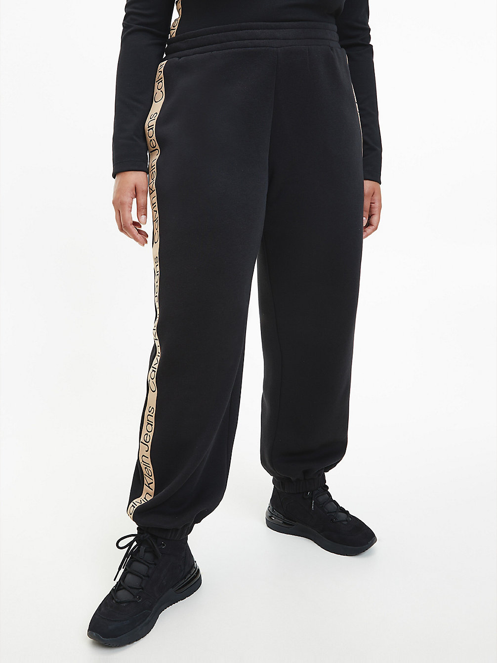CK BLACK > Spodnie Dresowe Plus Size Z Taśmą Z Logo > undefined Kobiety - Calvin Klein