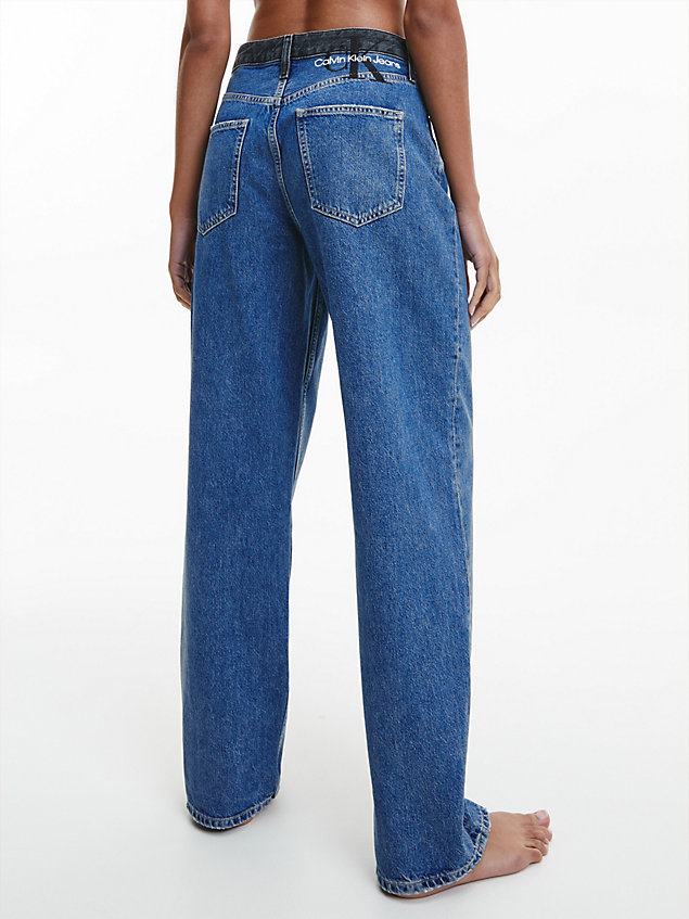 blue 90's straight jeans for women calvin klein jeans