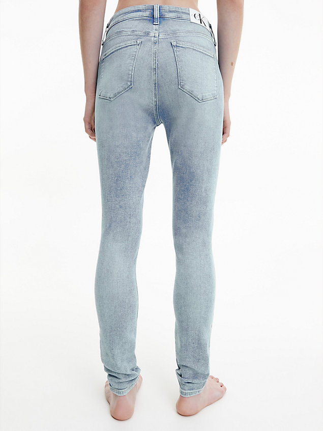 jean super skinny high rise longueur cheville blue pour femmes calvin klein jeans