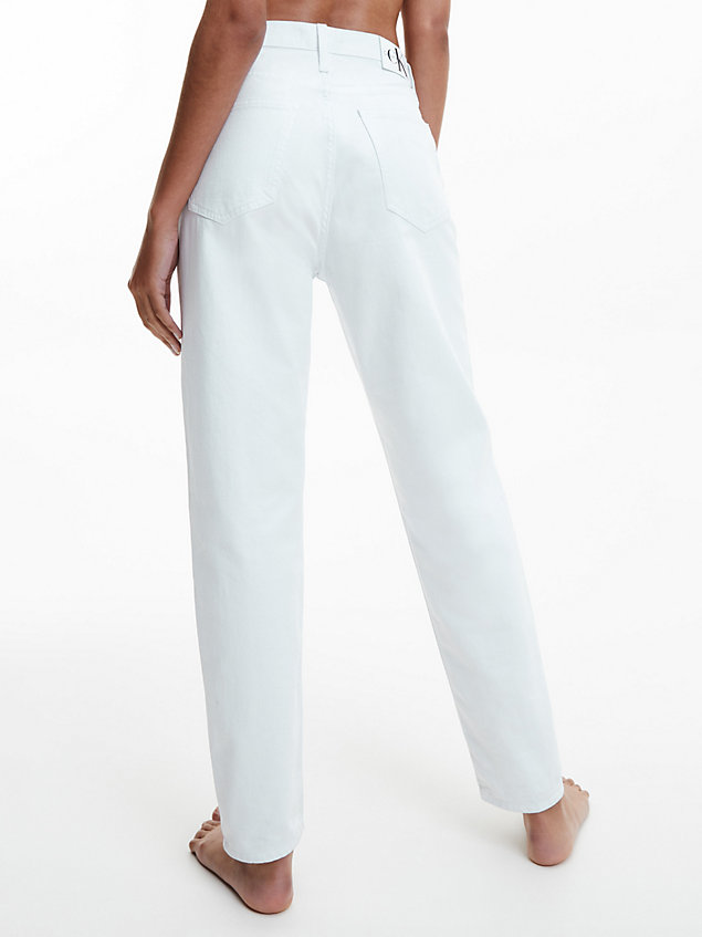 white gecoate mom jeans voor dames - calvin klein jeans