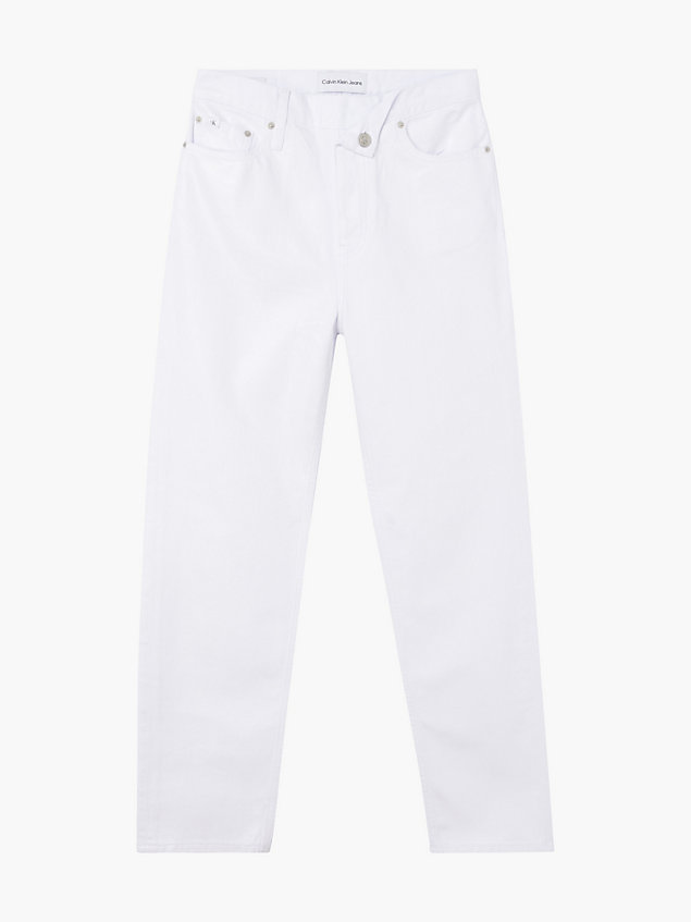 white gecoate mom jeans voor dames - calvin klein jeans
