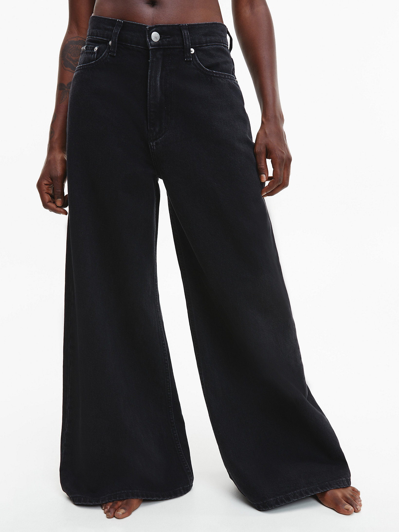 Denim Black Low Rise Loose Jeans undefined women Calvin Klein