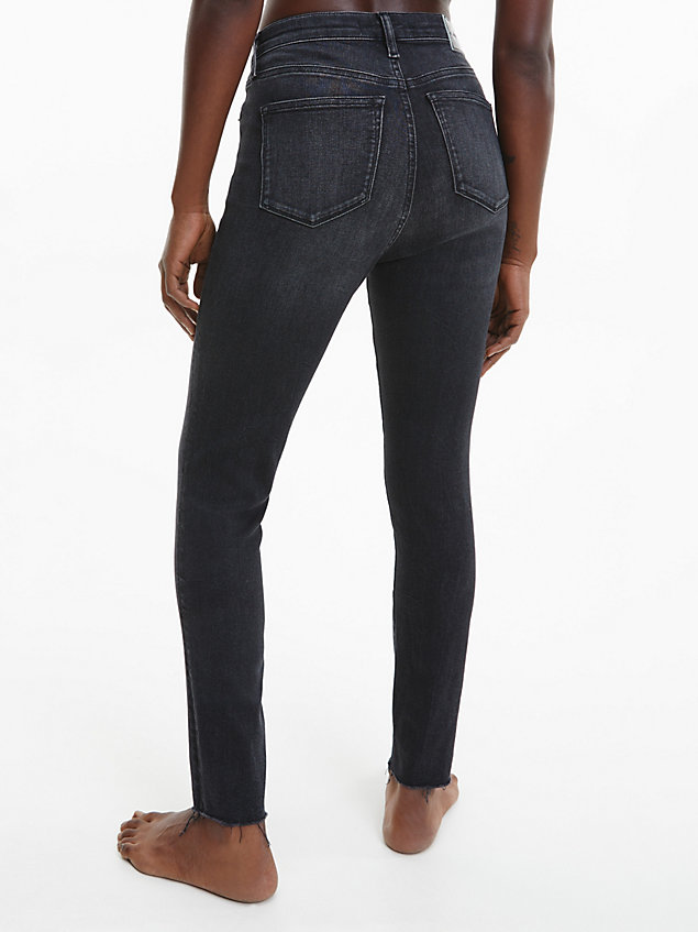 black high rise super skinny ankle jeans for women calvin klein jeans