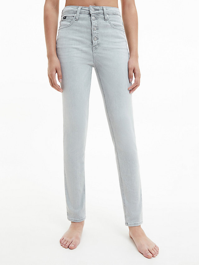 Denim Grey High Rise Skinny Jeans undefined dames Calvin Klein