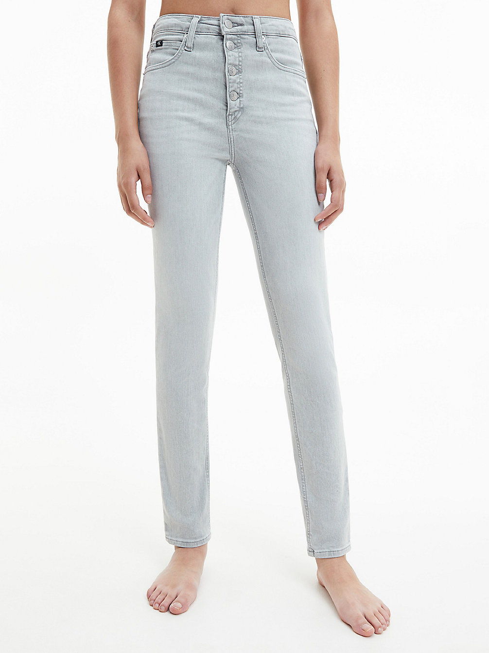 DENIM GREY High Rise Skinny Jeans undefined donna Calvin Klein