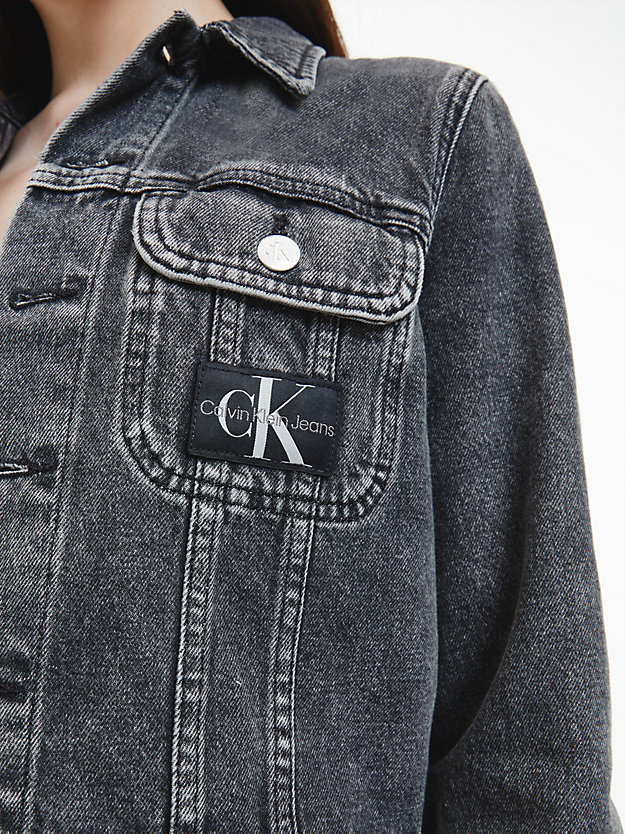 DENIM GREY Cropped Denim Jacket for women CALVIN KLEIN JEANS
