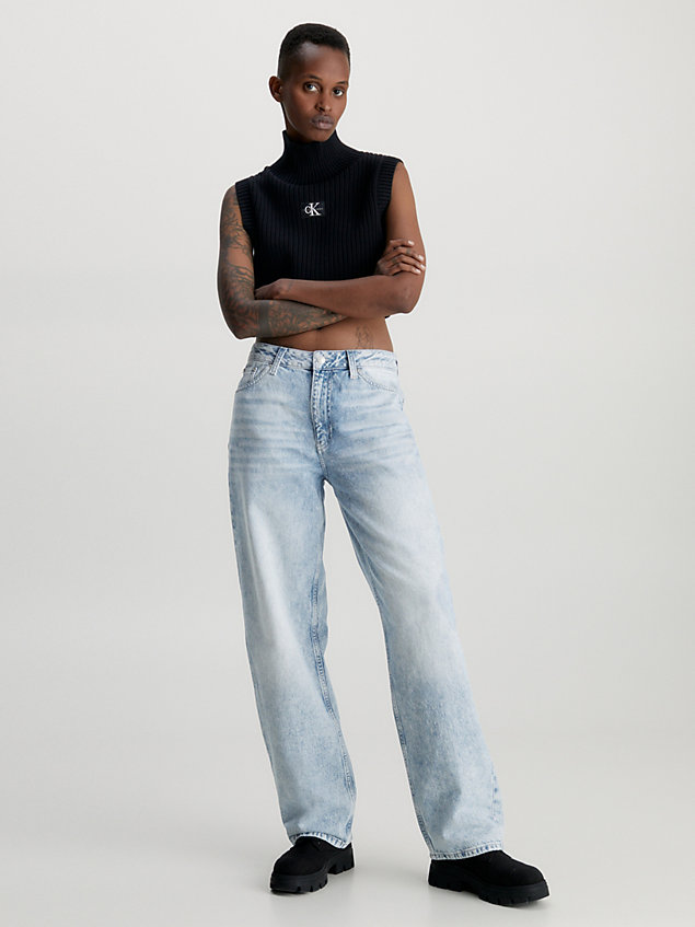 blue 90's straight jeans for women calvin klein jeans