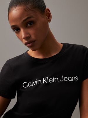 Calvin Klein Jeans Slim-Fit Black Logo T-Shirt  Tops women blouses, Calvin  klein outfits, Free t shirt design