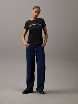Calvin Klein Women's Printed Slim Fit Tops (J20J219131ACF_Eggshell