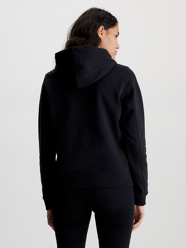 black logo hoodie for women calvin klein jeans