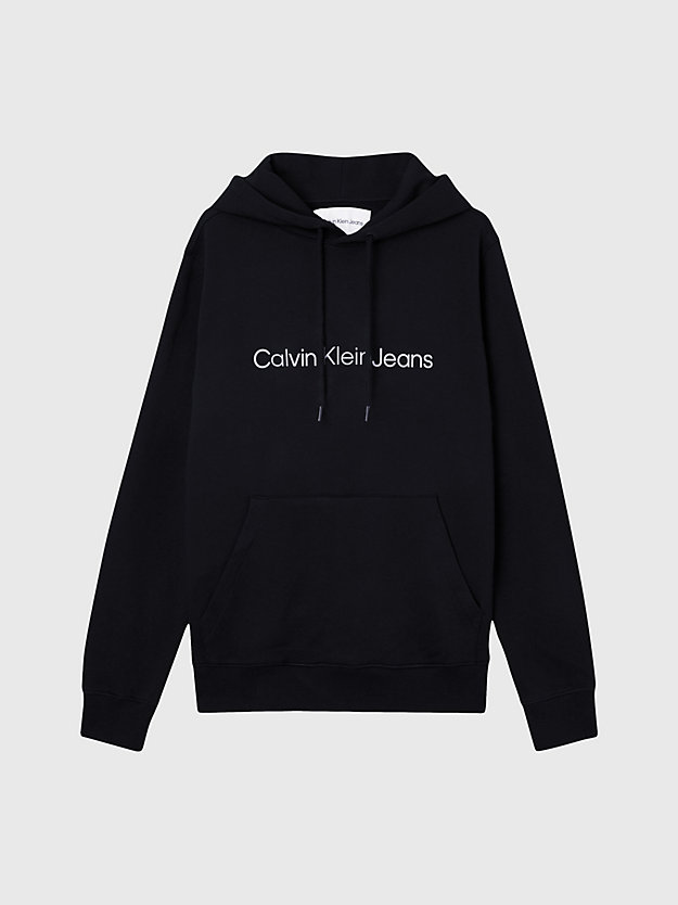sweat-shirt à capuche avec logo ck black pour femmes calvin klein jeans